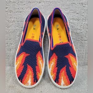 ROTHY'S The Kids Sneaker Navy Flames Slip On Flat Shoes Little Kid's Size 13 New